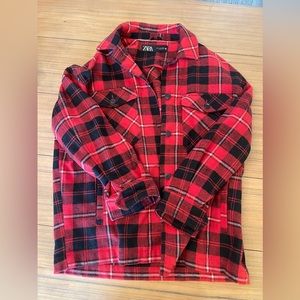 Zara oversized flannel, size small